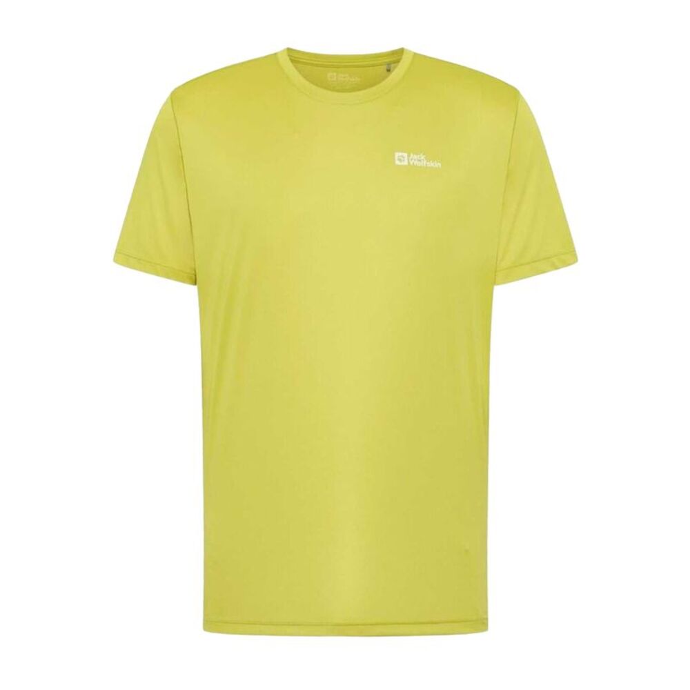Jack Wolfskin Mens Tech Logo T-Shirt / Chartreuse